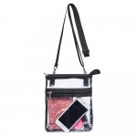 Clearworld Clear Crossbody Purse Bag- Stadium Approved Clear Purse, Clear Messenger Bag with Adjustable Shoulder Strap for Sport