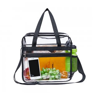 Clearworld Clear Bag Stadium Approved, Security Approved Clear Tote Bag with Multi-Pockets and Adjustable Shoulder Strap