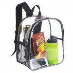 Clearworld Clear Reflective Mini Backpack - Stadium Approved Transparent Backpack for Concert, Security Travel &Sports
