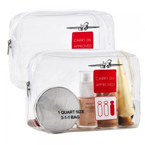 Clearworld Clear Toiletry Bag TSA Approved-2 Pack