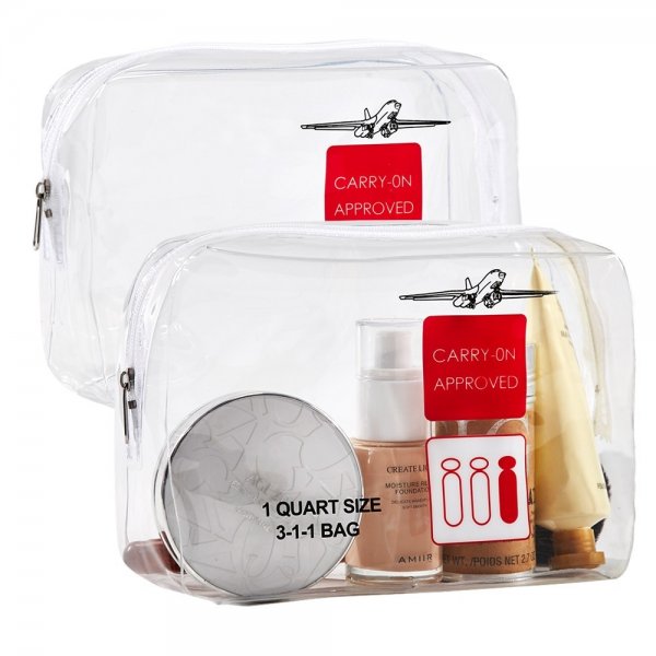 Clearworld Clear Toiletry Bag TSA Approved-2 Pack