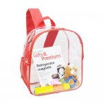 Clearworld Stadium Approved Clear Mini Backpack – Red